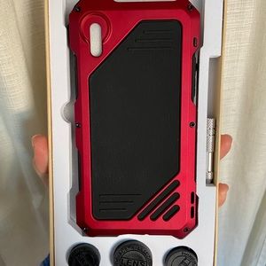 NEW Red Protective IPhone X/XS Case w/ 3 Lenses